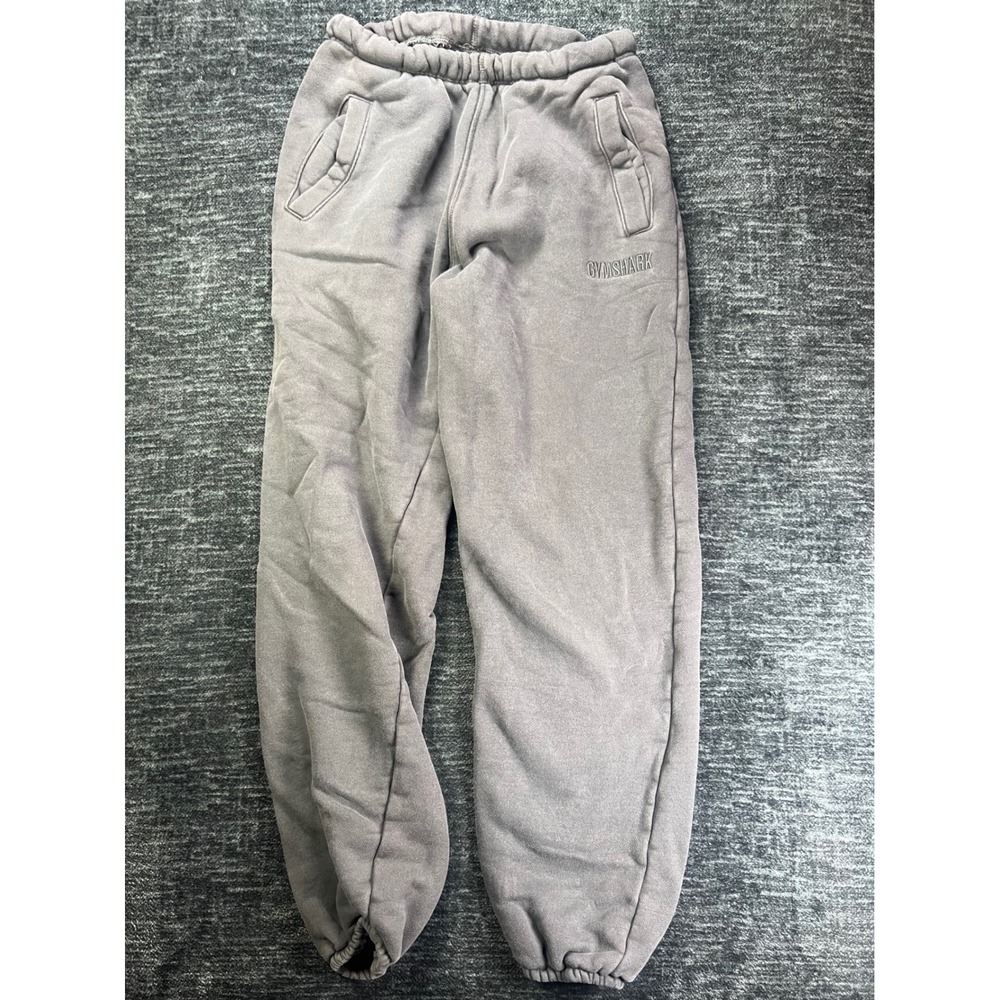 Gymshark Sweatpants Womens XS Grey Relaxed Fit Embroidered Logo Joggers